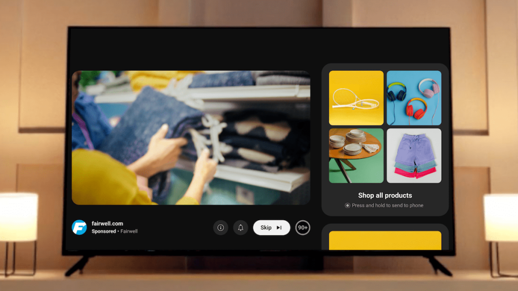 YouTube introduces an interactive product feed for TV Shoppable ads