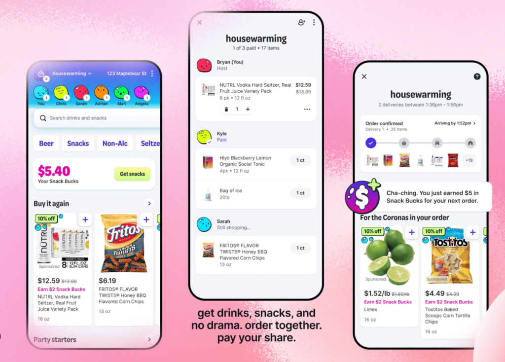 Instacart Lancia Fizz, a new app to order drinks and snacks for parties